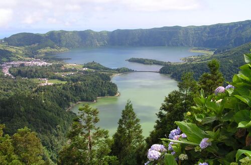 Sete Cidades från Vista do Rei