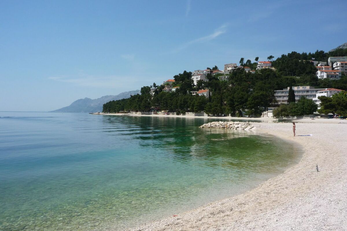 Promenad längs stranden