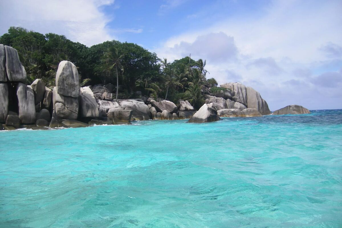 Ögrupp utanför La Digue