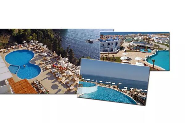 Collage: Div. hotellbilder