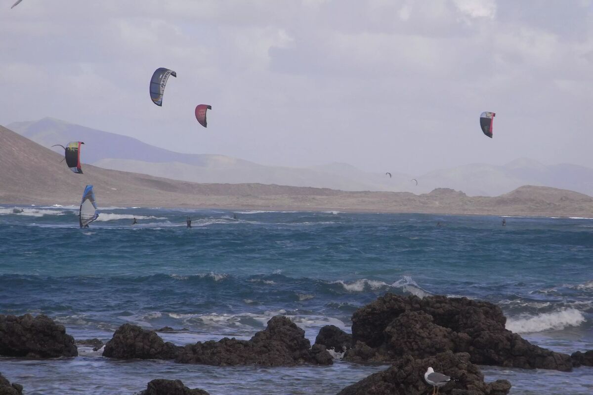 Kite - surfing utanför Corralejo