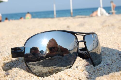 Relaxing at the beach