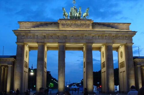 Kväll vid Brandenburger Tor